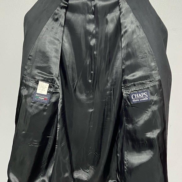 Chaps Ralph Lauren VTG Blazer Men’s Black Single-Breast Suit Jacket 48T - Picture 4 of 8